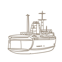 Cargo ship line icon. Freighter, Delivery concept. Can be used for topics like shipment, international, logistics.