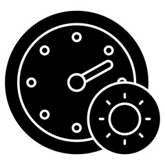 Editable design icon of solar temperature 