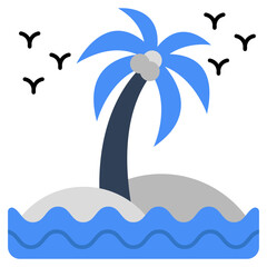 A perfect design icon of island 