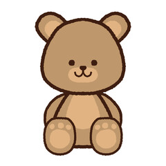 Cute brown teddy bear doll