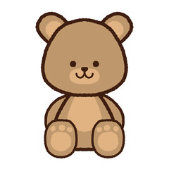 Cute brown teddy bear doll