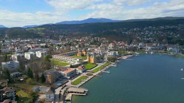 City of Velden at Lake Woerthersee in Austria - travel photography
