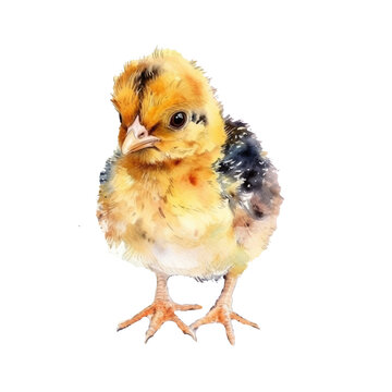 chicken watercolor. generative ai