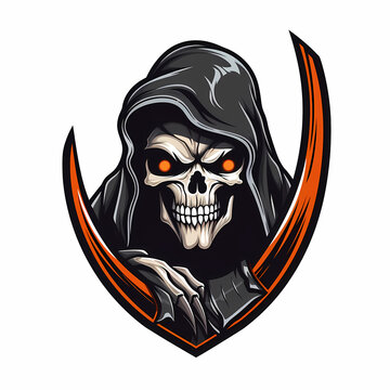 Grim Reaper Gaming Logo. Generative AI