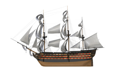 ship isolated on white background