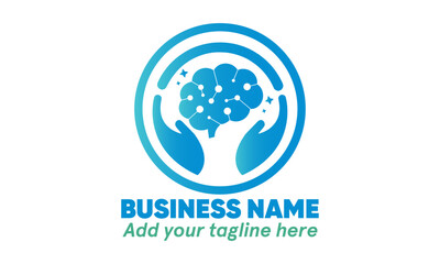 Artistic Abstract Mental Health Psychologist Psychiatrist Therapist Counselor Business Logo Design Template Vector