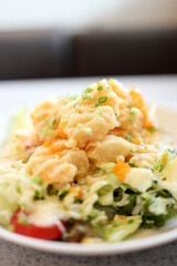 Fototapeta na wymiar Delicious Shrimp Salad