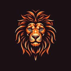 Fototapeta na wymiar Lion Head Gaming Logo. Generative AI