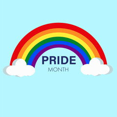 Pride month. Card for LGBT month