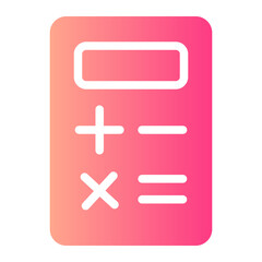 Obraz premium calculator gradient icon