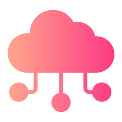 cloud computing gradient icon