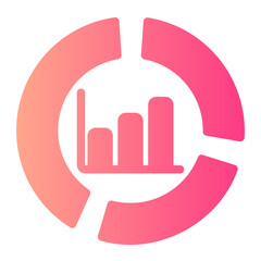 pie chart gradient icon