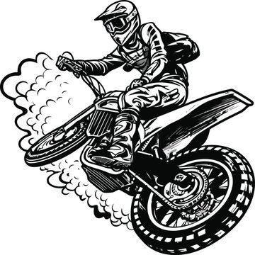 Vector motocross illustration designs 