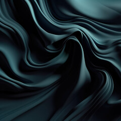 Fototapeta premium Blue Wave Silk Fabric. Abstract Background