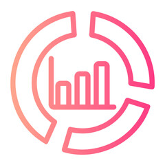 pie chart gradient icon