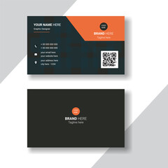 Advertising Agency Business Card Black And Orange