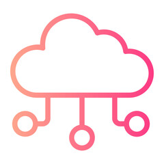 cloud computing gradient icon