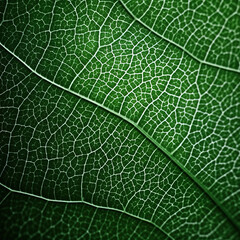 Zoom on green leaf texture