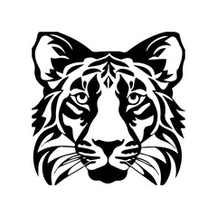Fototapeta na wymiar Beautiful animal black and white logo design for use branding, app. software, website etc 