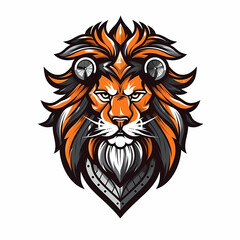 Obraz na płótnie Canvas Lion Head Gaming Logo. Generative AI