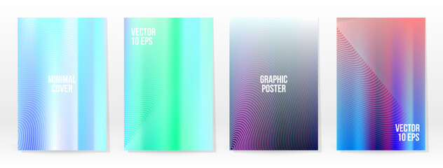 Holographic Poster Set Iridescent Technology Cover