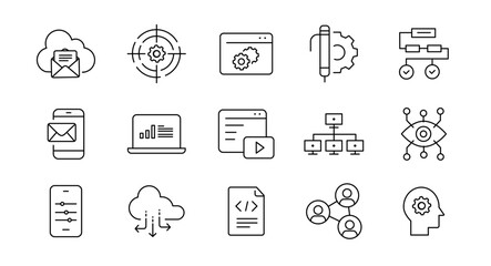 Development line icons