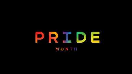 lgbtq pride month rainbow typography animation, pride month rainbow gradient animation,Colorful text animation for pride month,Rainbow flag inside LGBT text transparent background Animation.
 - Powered by Adobe