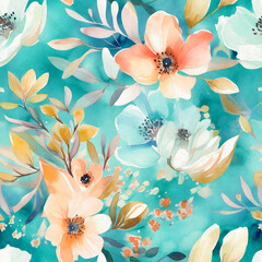 Floral Seamless Pattern Background