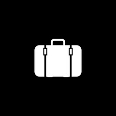 Travel bag icon isolated on black background 