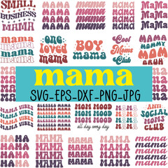 Retro Mama Svg Bundle