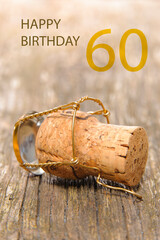 champagne at 60th birthday