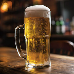 Enjoying a Cold, Refreshing Beer in a Lively Atmosphere