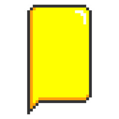 Pixel art of chatt bubble, speech bubble, text box, chatt box, dialog box image vector