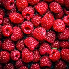Raspberry background. Illustration  AI Generative.