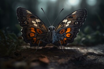 Fototapeta na wymiar Brave butterfly. Generative AI