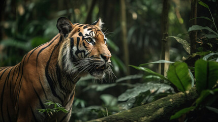 Fototapeta na wymiar Tiger in the jungle. Generative AI