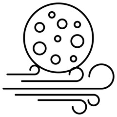 An icon design of windy night 
