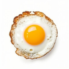 Fried egg isolated. Illustration AI Generative.