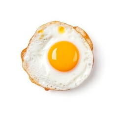 Fried egg isolated. Illustration AI Generative.