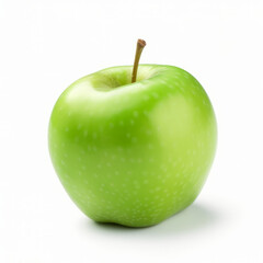 Green apple isolated. Illustration AI Generative