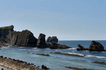 Beach of Liencres, Costa Quebrada, on a sunny day