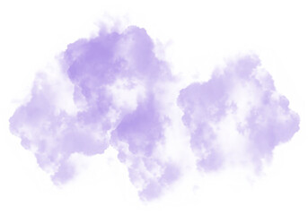 Cutout clean white cloud transparent backgrounds special effect 3d illustration