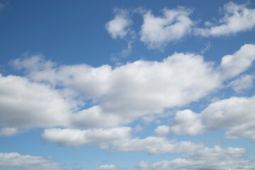 Naklejka na ściany i meble Blue sky with clouds.Sky background with summer clouds.