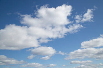 Naklejka na ściany i meble Blue sky with clouds.Sky background with summer clouds.