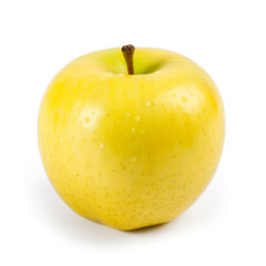 Yellow apple isolated. Illustration AI Generative.