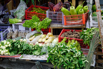 fresh vegetables from a food market in cebu