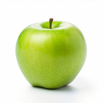 Green apple isolated. Illustration AI Generative