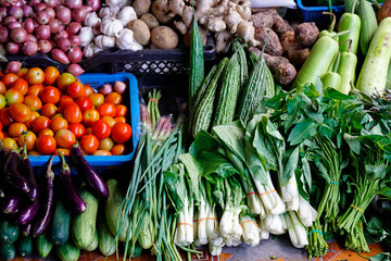 fresh vegetables from a food market in cebu