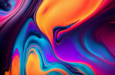 Colorful fluid abstract (Generative AI) - obrazy, fototapety, plakaty