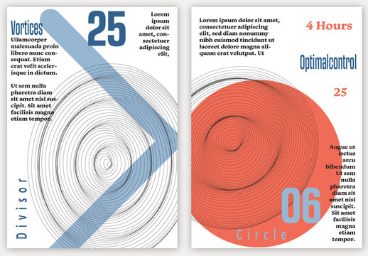 A4 Flyer 3D Geometric Wireframe Shape Simple Layout Science Event